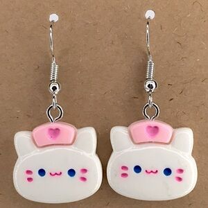 Resin Cat Dangle Earrings